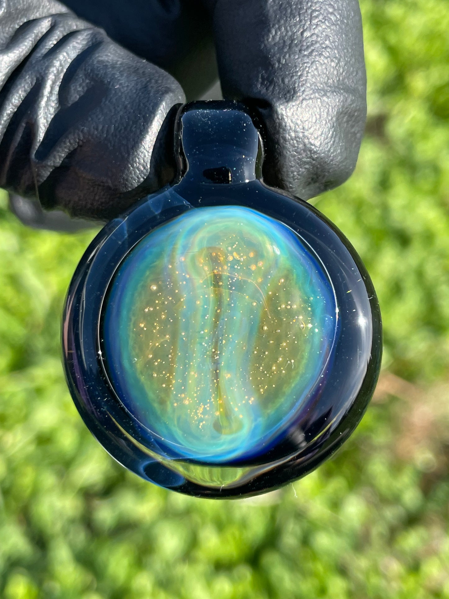 Cosmic Objekt - Silver & Gold Fumed Space/Galaxy Pendant