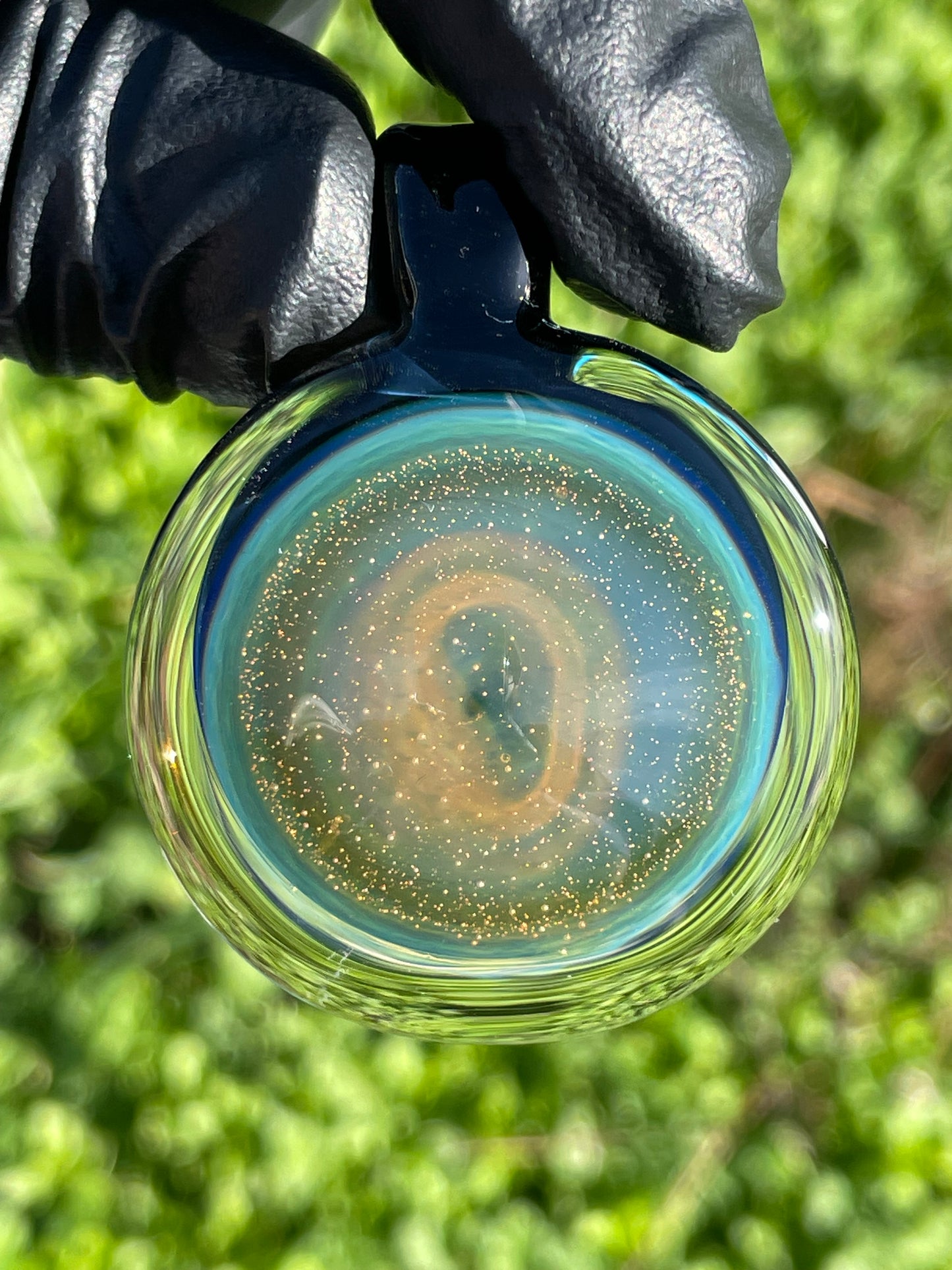 Cosmic Objekt - Silver & Gold Fumed Space/Galaxy Pendant