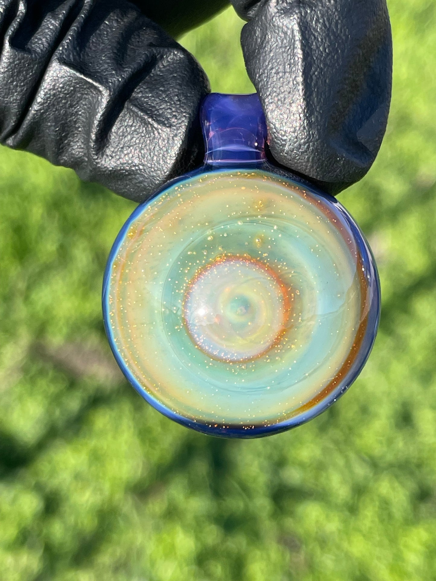 Cosmic Objekt - Silver & Gold Fumed Space/Galaxy Pendant