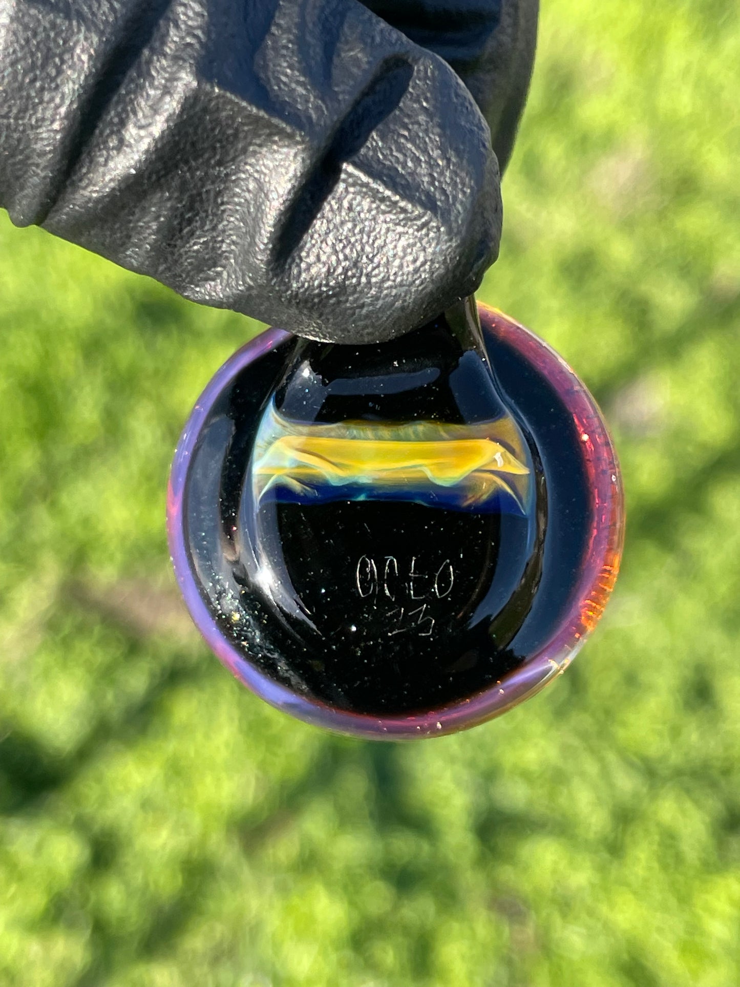 Cosmic Objekt - Silver & Gold Fumed Space/Galaxy Pendant