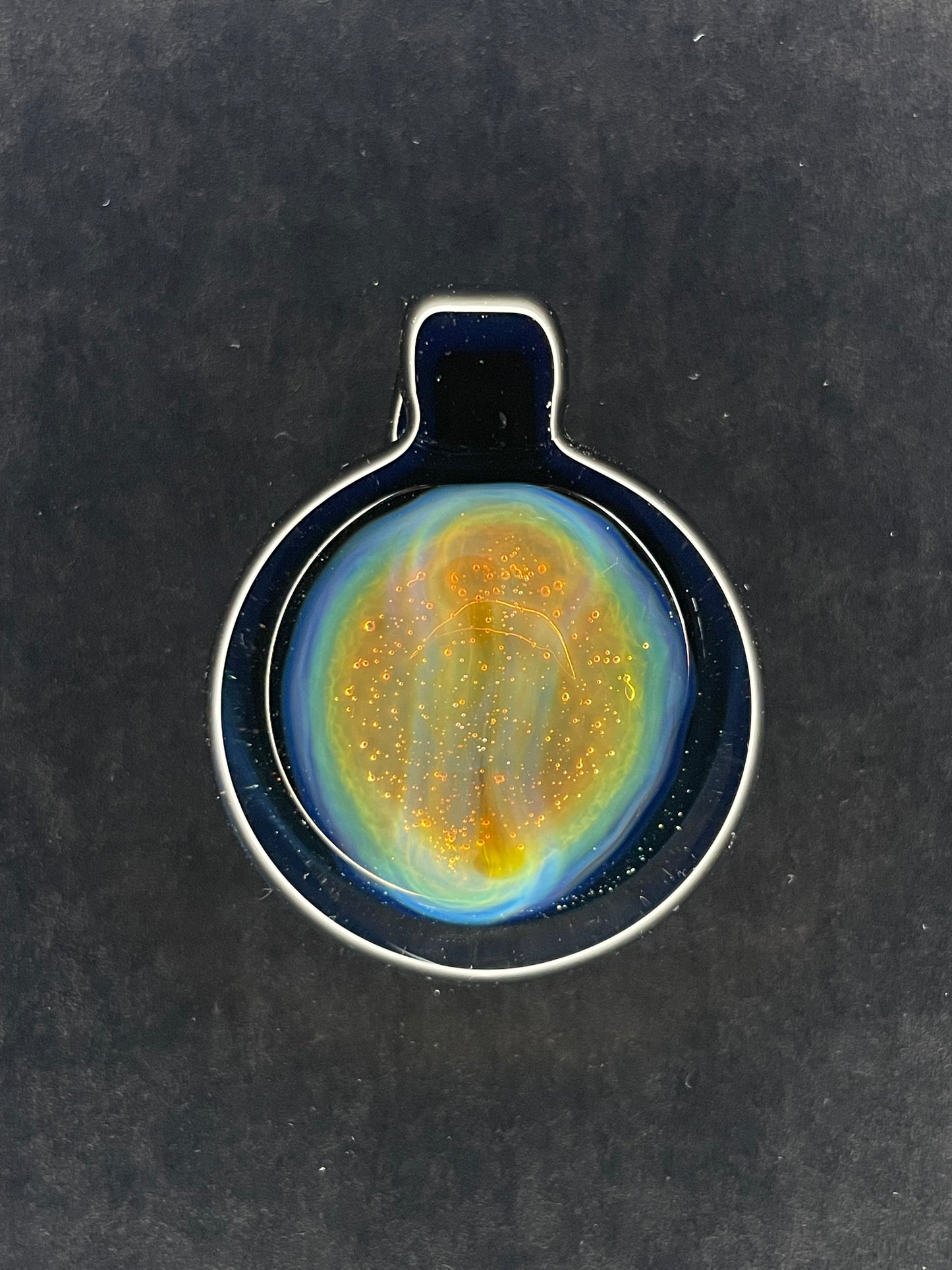 Cosmic Objekt - Silver & Gold Fumed Space/Galaxy Pendant