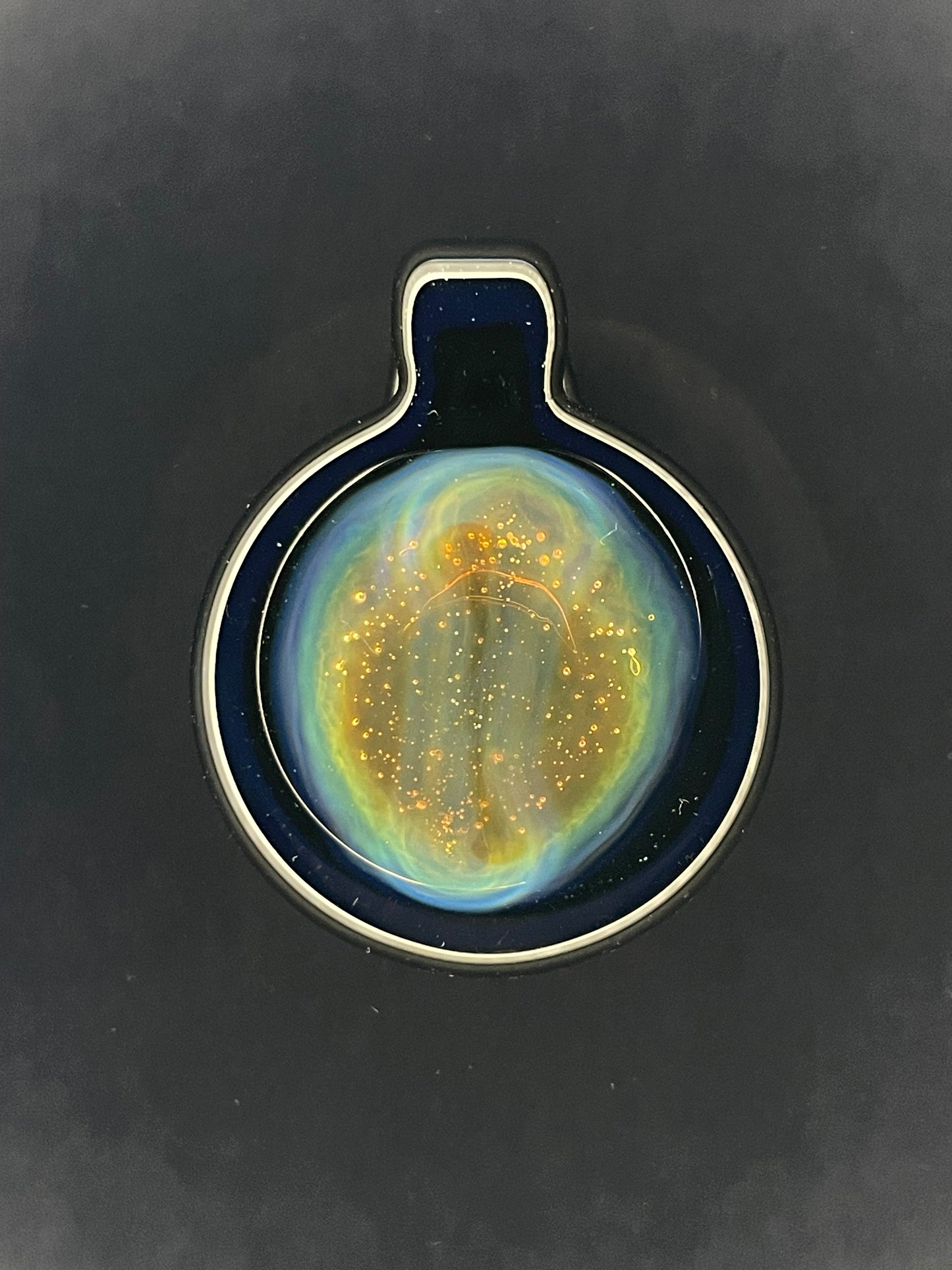 Cosmic Objekt - Silver & Gold Fumed Space/Galaxy Pendant