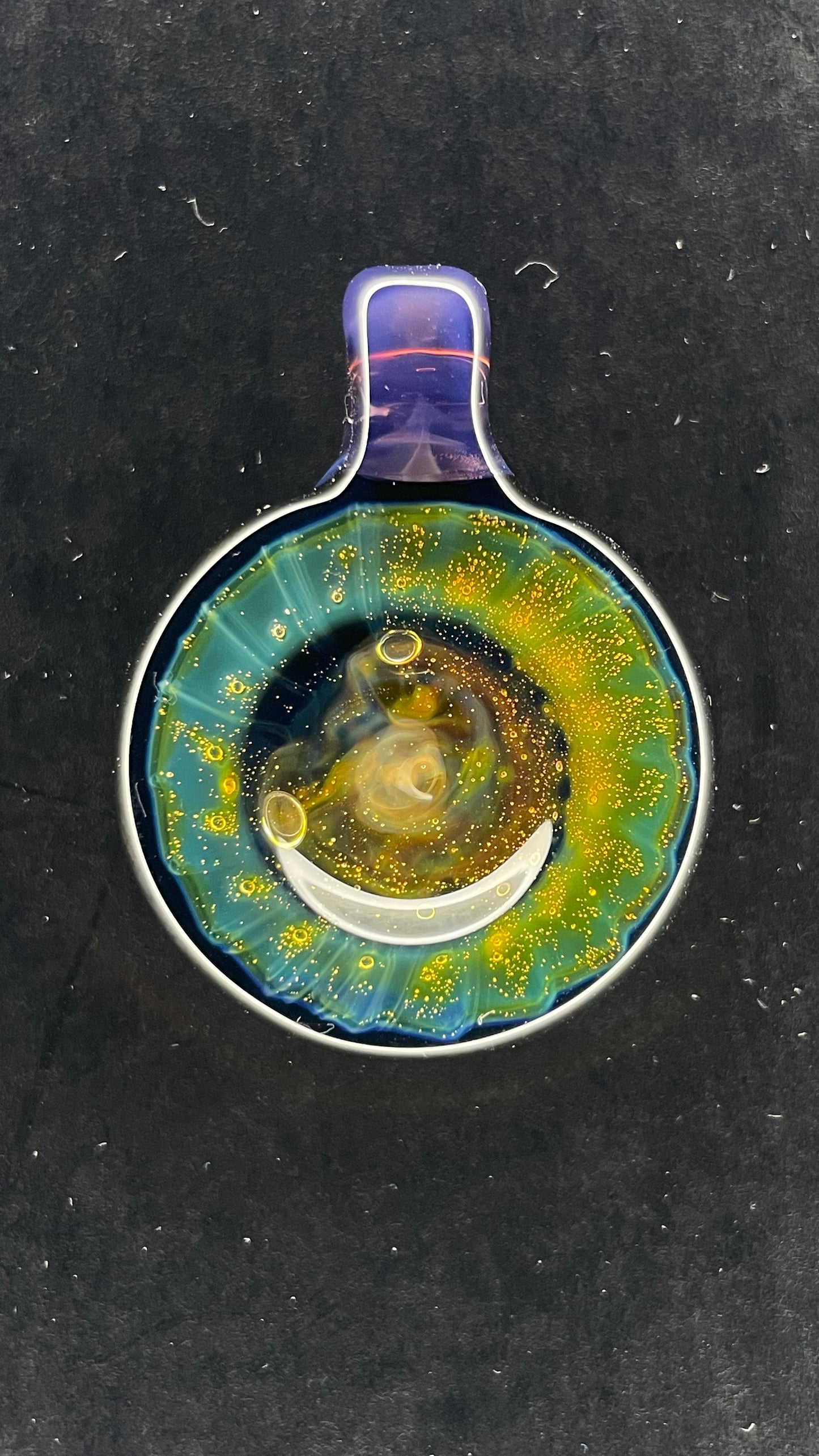 Cosmic Objekt - Silver & Gold Fumed Space/Galaxy Pendant