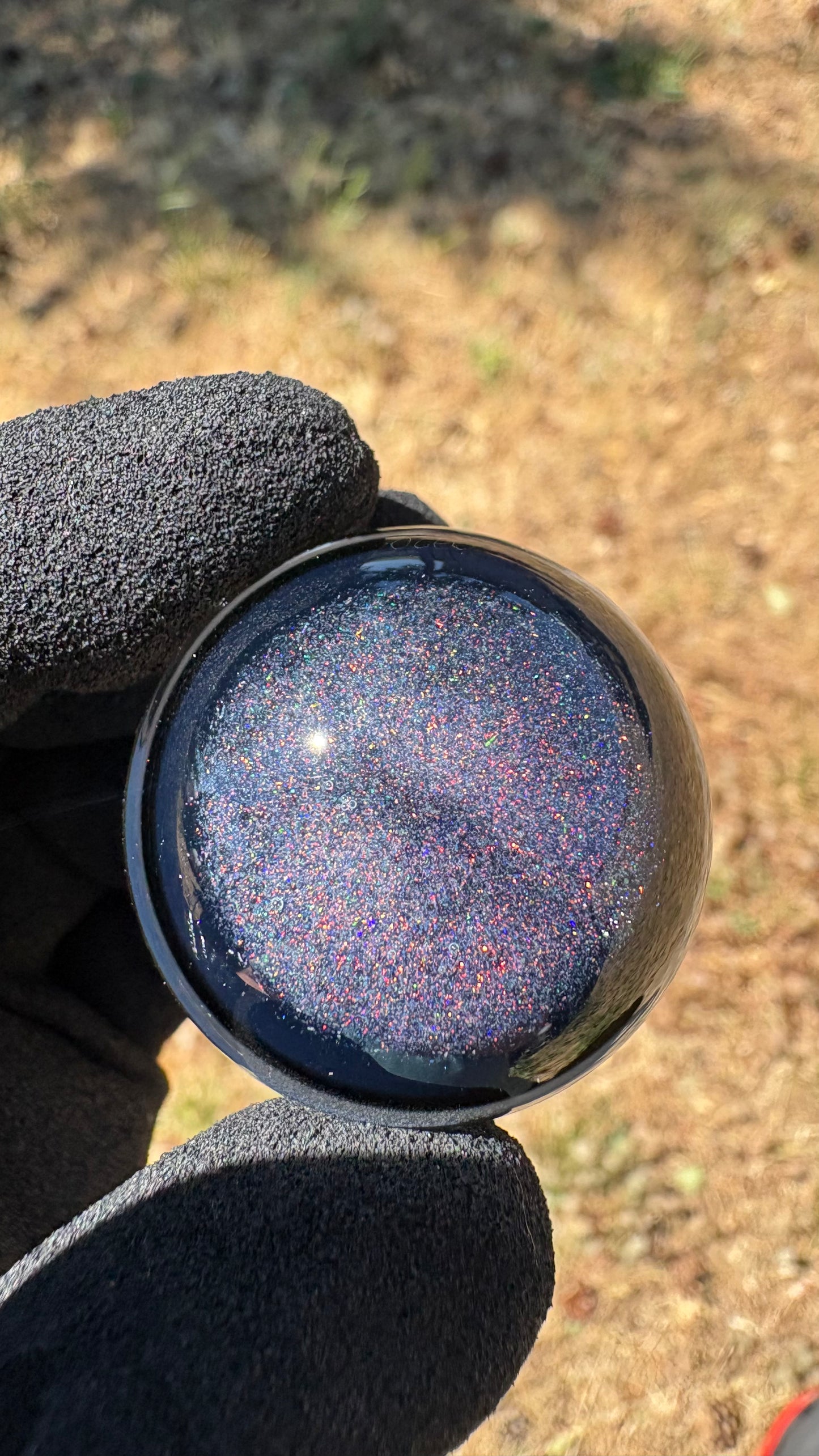 Saber Tooth Skull Cosmic Object #3  w/ Crushed Opal (34.5mm/1.35")
