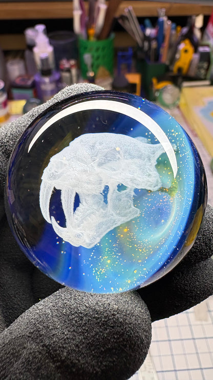 Saber Tooth Skull Cosmic Object #5 (slightly off-center) (42mm/1.5")