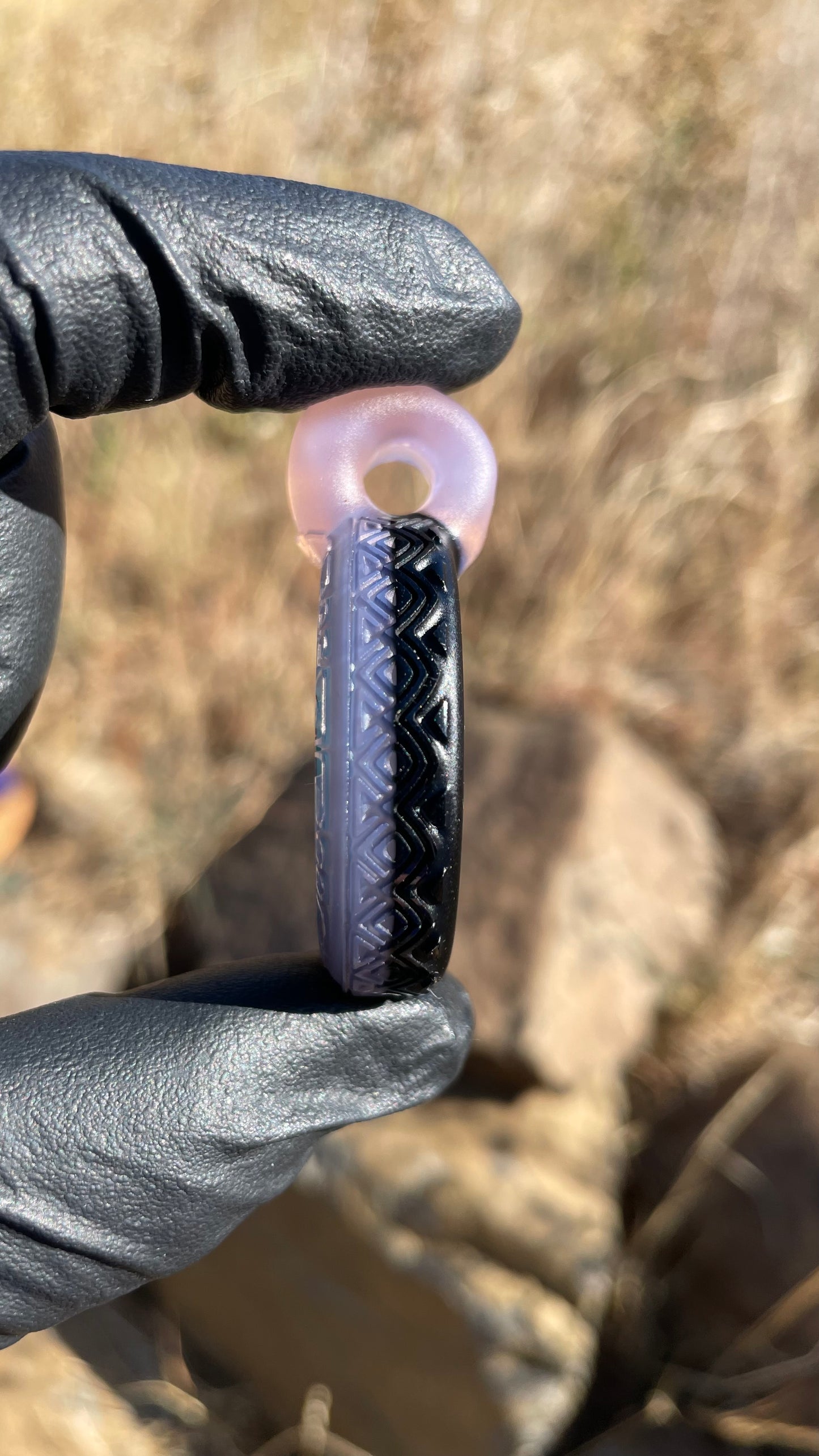 Carved Glass Pendant