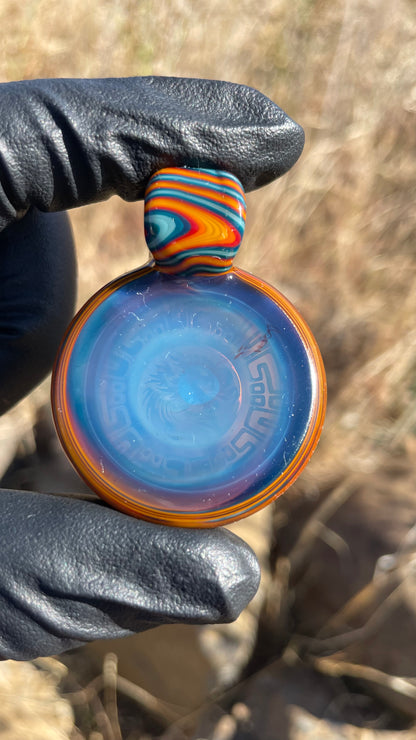 Carved Glass Pendant