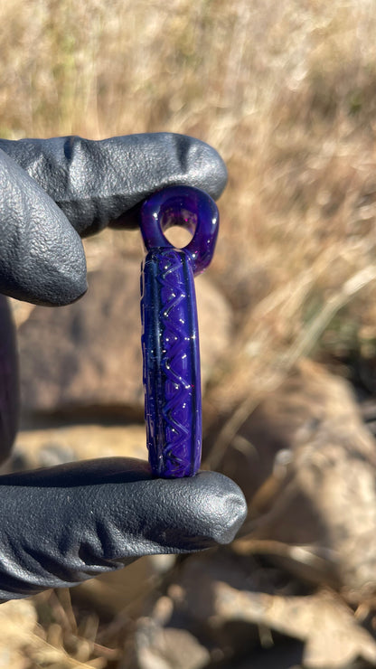 Carved Glass Pendant