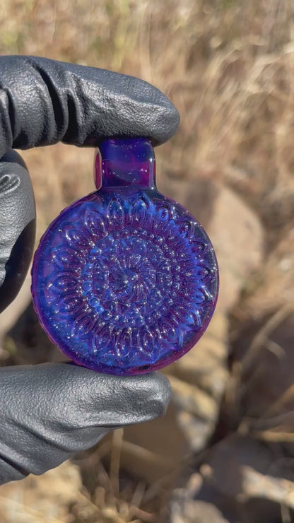 Carved Glass Pendant